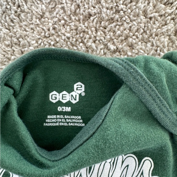 Michigan State Spartans Baby Girl Bodysuit Set Pink & Green- Size 0-3 Months - Picture 11 of 13